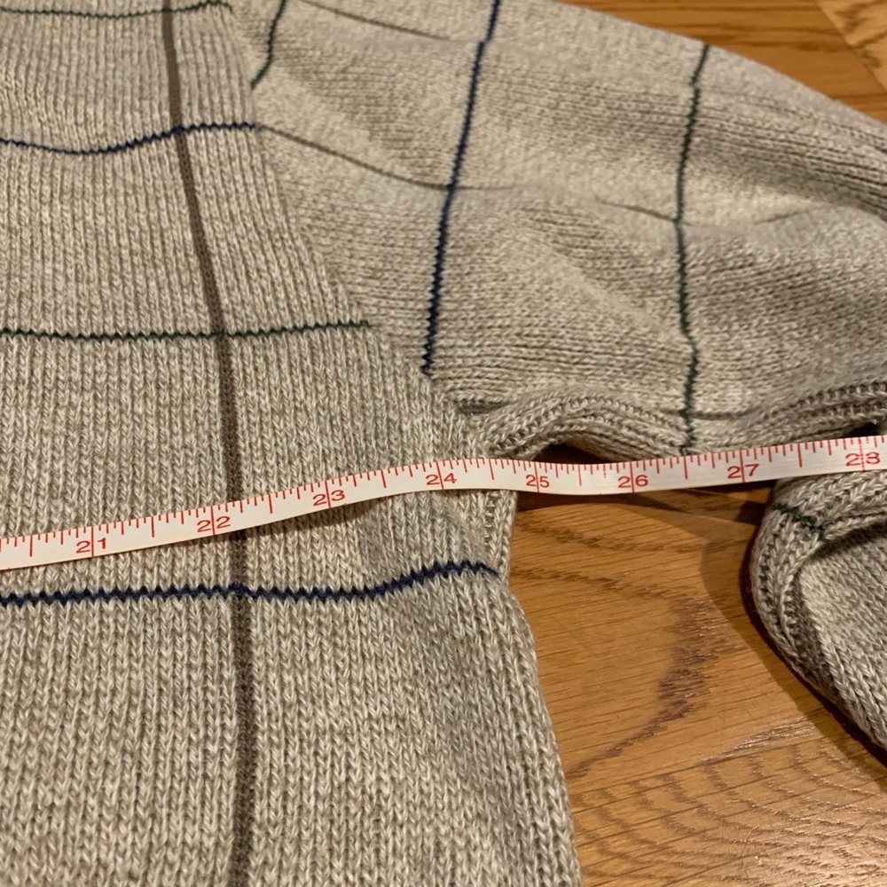 vtg fairway sport tan grid golfer sweater 💫 large - Picture 3 of 10